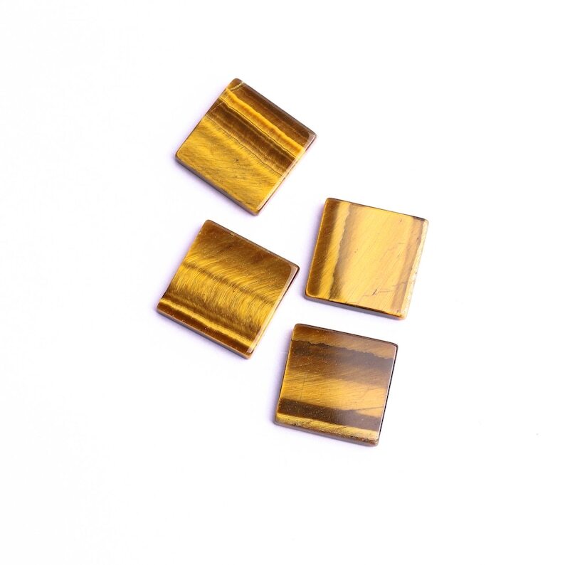 Tiger’s Eye Square Shape Flat Cabochon AAA Quality Loose Gemstone For jewelry