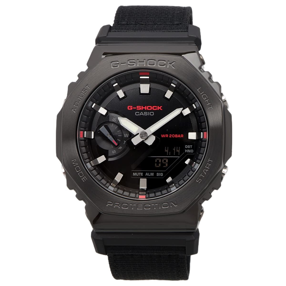 CASIO G-SHOCK GM-2100CB-1A Analog Digtal Watch Black canvas Band New