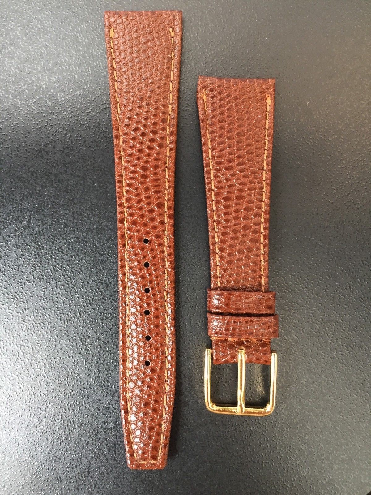 BROWN LIZARD GRAIN WATCH STRAP 20MM “NEW OLD STOCK 1960-1970”