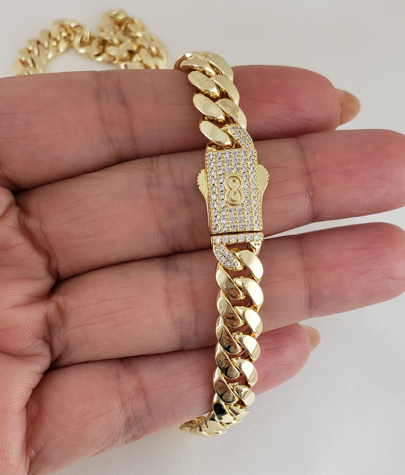 Men 14K Gold Plated Cuban Curb Link Chain Necklace 24″