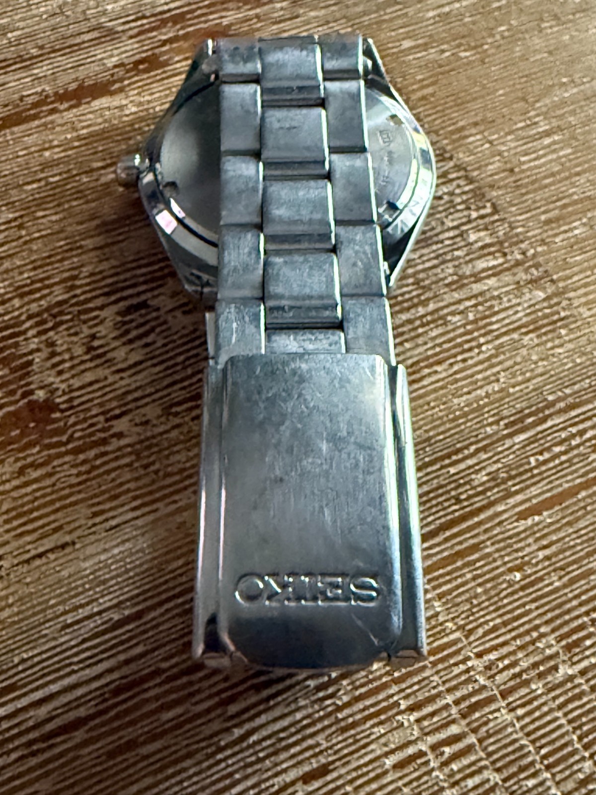 Vintage Seiko Mens Black Dial Stainless Watch completely overhauled 7N43-9070
