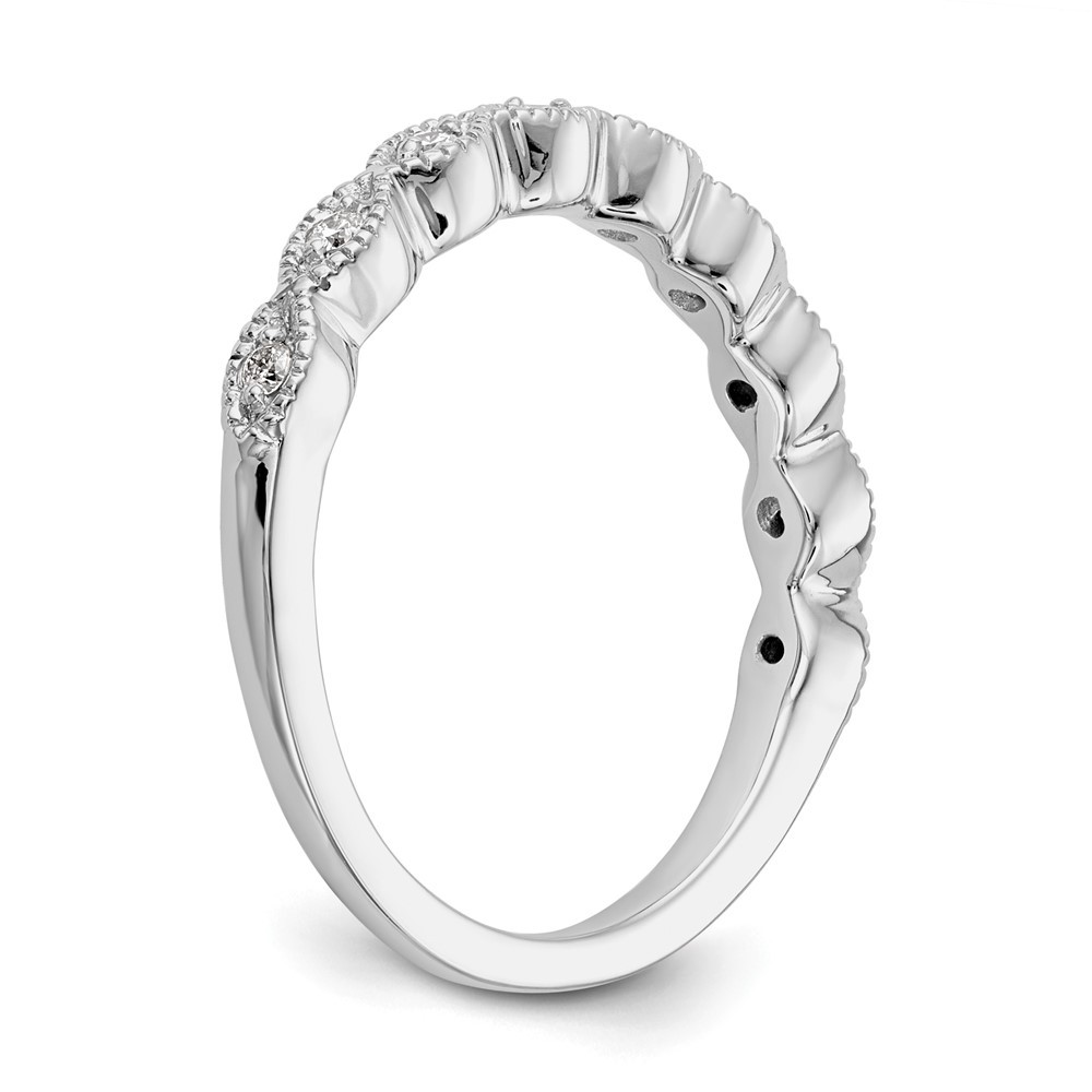 0.11Ct Lab Grown Diamond Band Ring Size 7 14K White Gold ( VS/SI,GH )