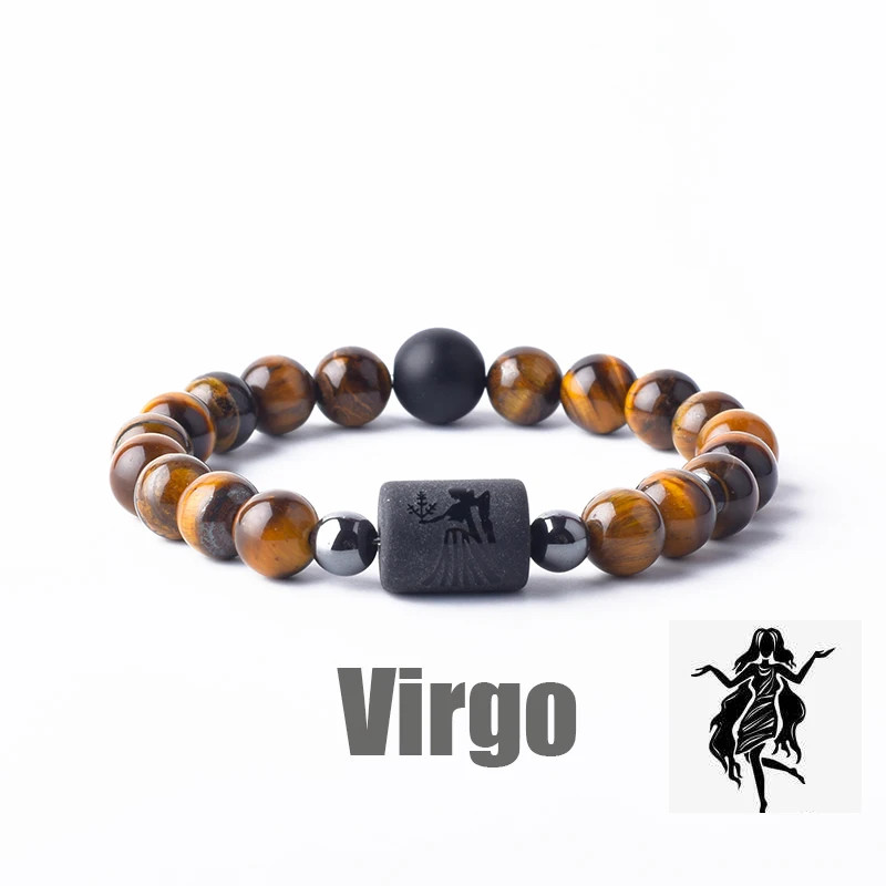 Zodiac Sign Bracelet 12 Constellation Gemini Virgo Libra Friendship Men Jewelry