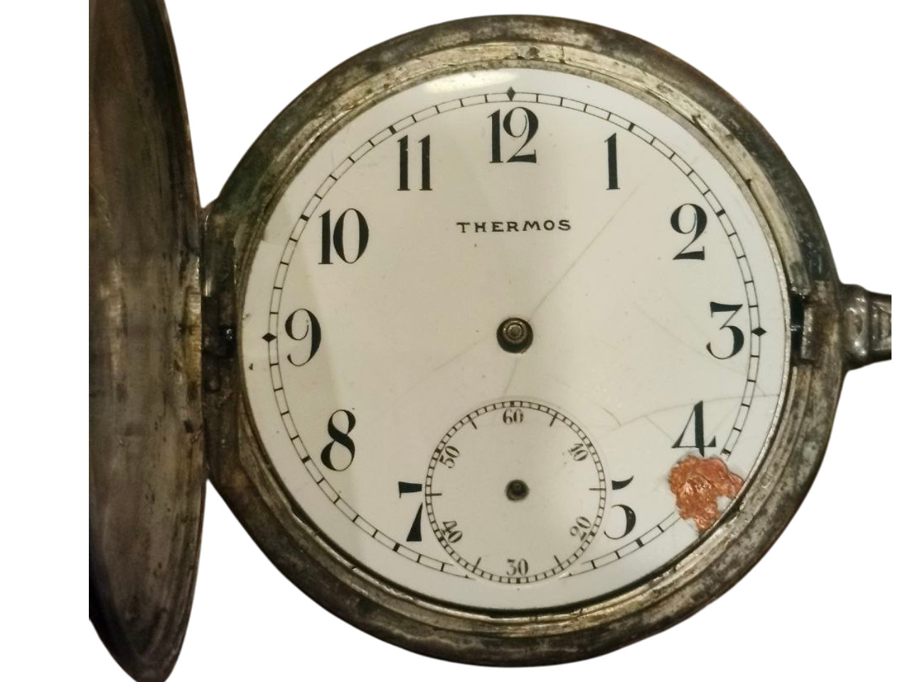 Vintage Pocket Watch – Silver Case with Niello – Horses Design – For Restoration