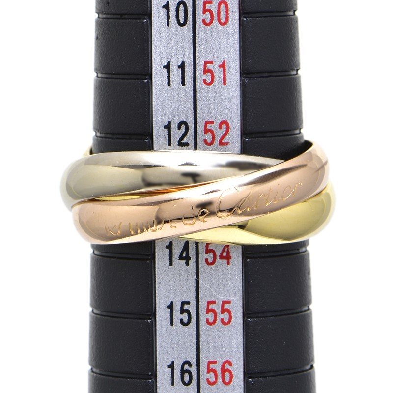 Cartier Trinity Ring #53 US6-6.25 K18WG K18YG K18PG 7.9g 491377