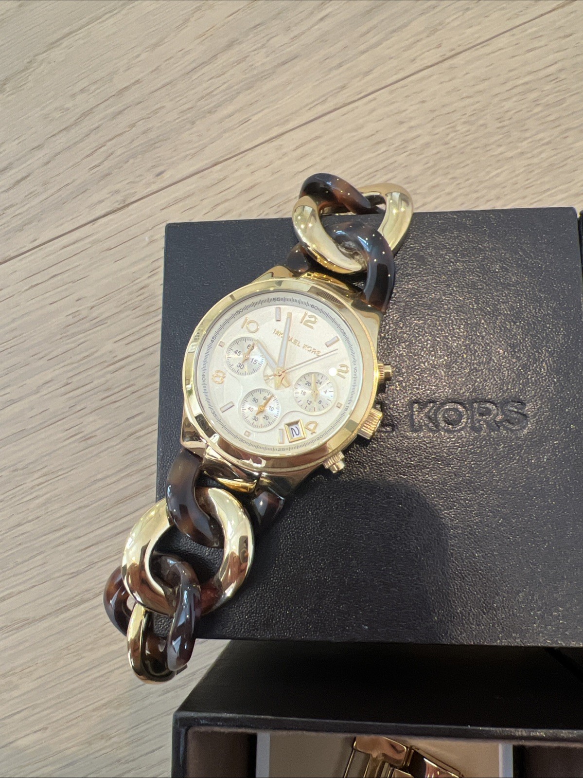 2 Michael Kors Womens Watch Jet Set MK5039, Runway MK2256 Leather Tortoise Shell