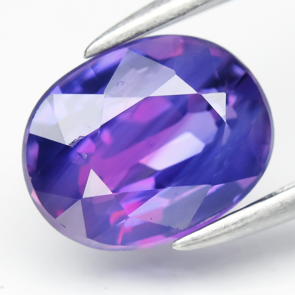 💎 1.12ct 6.5x5mm VS Oval Blue Purple Sapphire – Unheated, Mozambique Gem