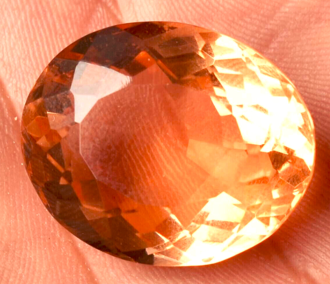Large Imperial Topaz 92.55 Ct. Oval Cut Loose Gemstone For Ring Pendant Bracelet