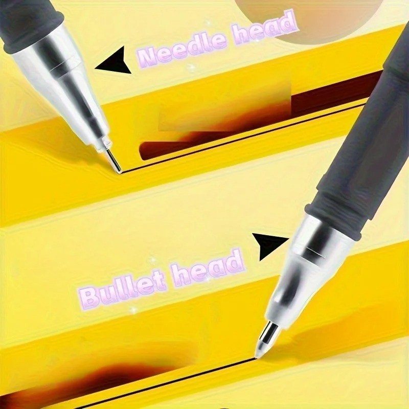 5/10/20pcs Quick-Drying Gel Pens, 0.5mm Fine Tip, Black Ink – Ideal Choice for
