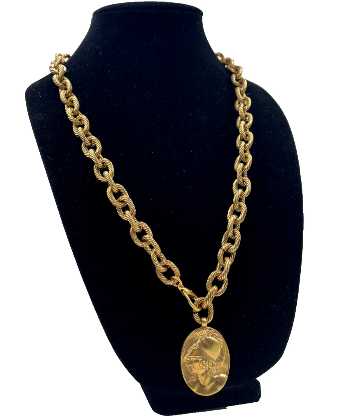 MMA SIGNED VNTG METROPOLITAN MUSEUM ART REMBRANDT CHAIN BELT THICK GOLD NECKLACE