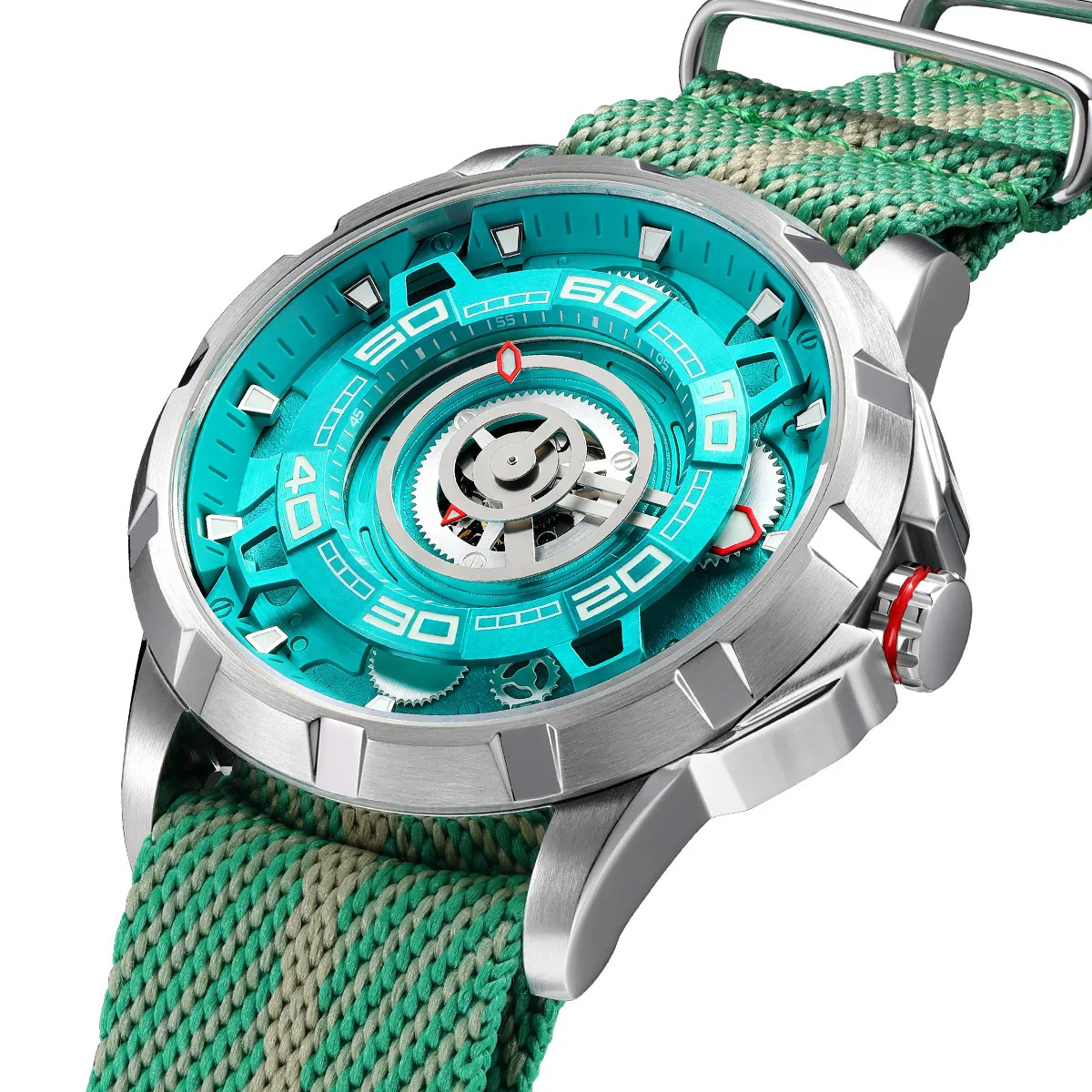 BERNY Automatic Men’s Skeleton Watch 5ATM Luminous Sapphire