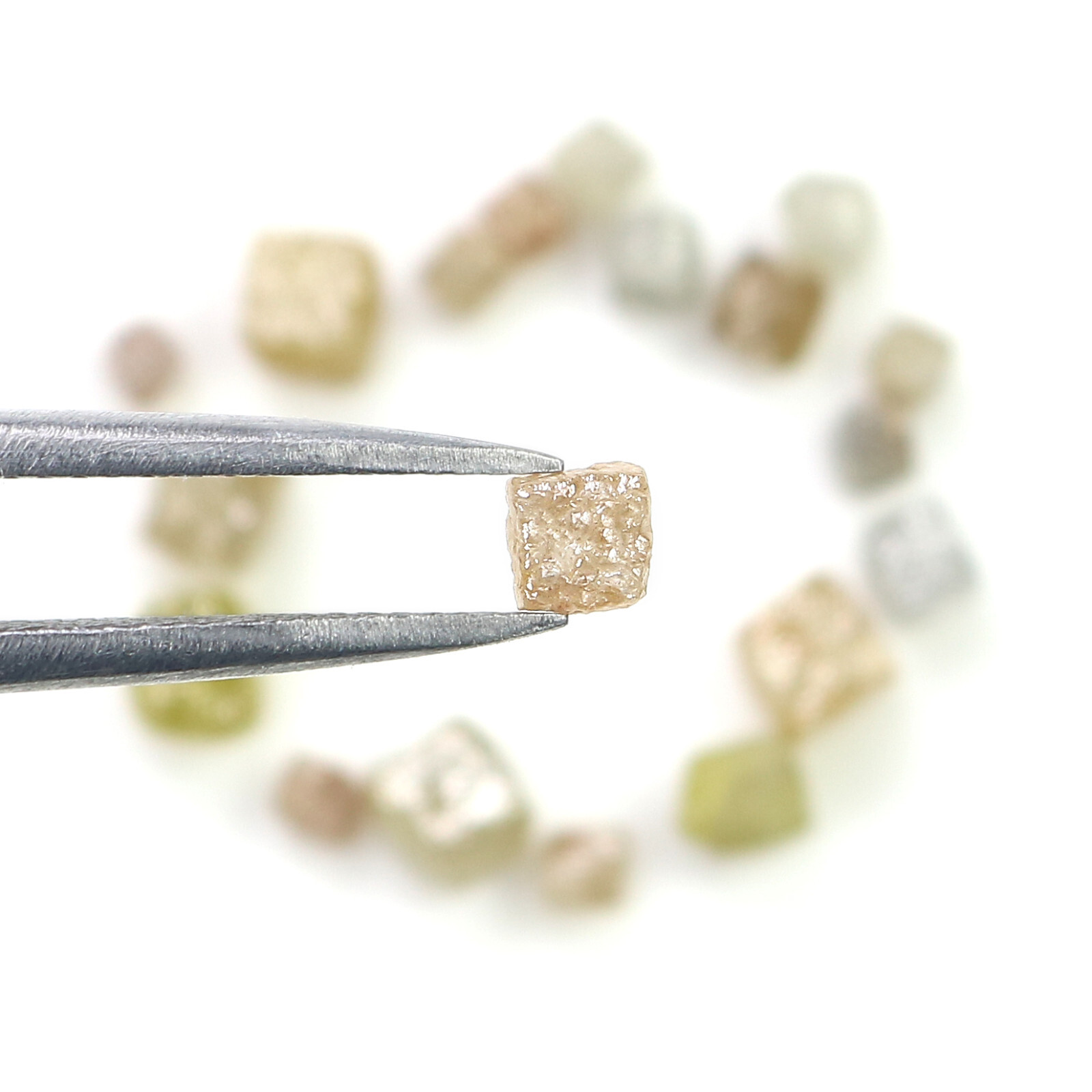 Natural Rough Cube Diamond 2.00to4.00 MM 1 Ct Scoop Mix Color Rough Diamond Q75