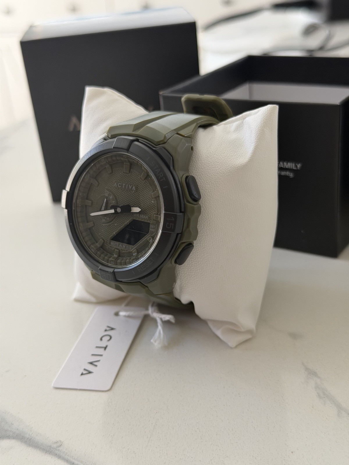 Activa Spry X Invicta Digital Essentials Men 53mm ABS Army Green ACW2583-005 NEW
