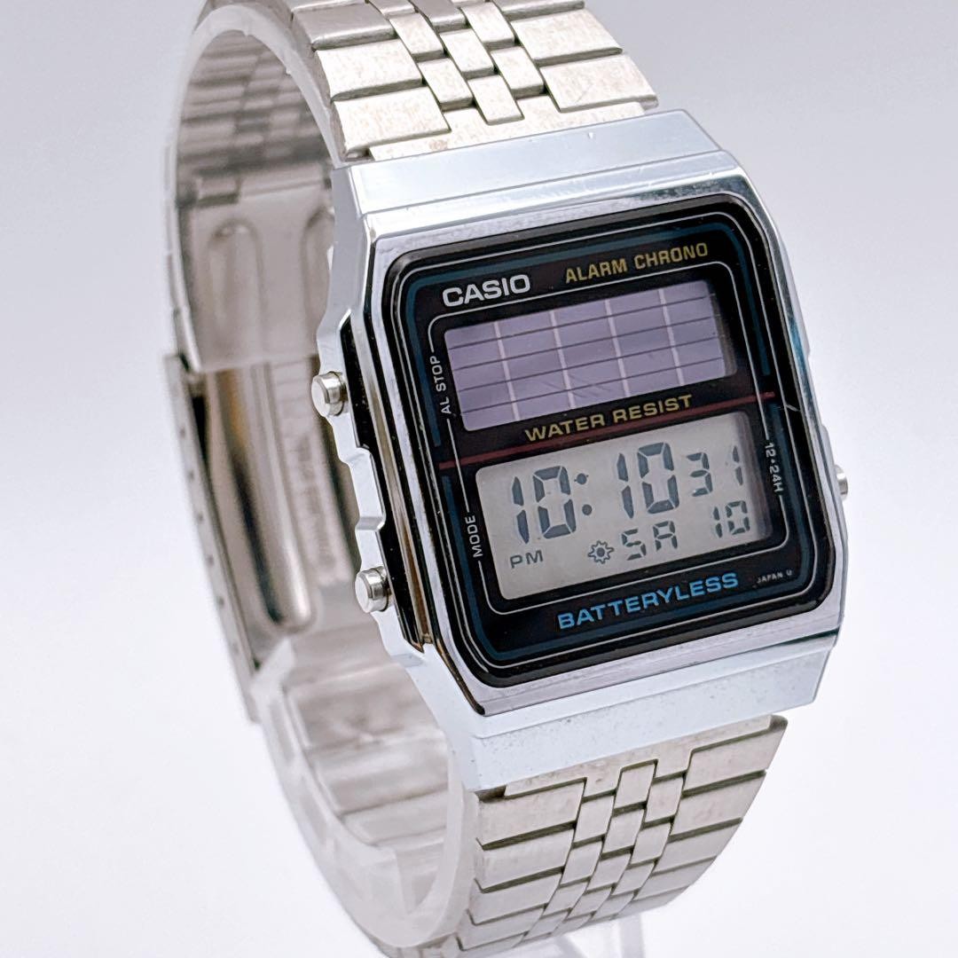 Casio AL-180 Vintage Solar Alarm Chrono Watch Men’s Working 3.2cm case