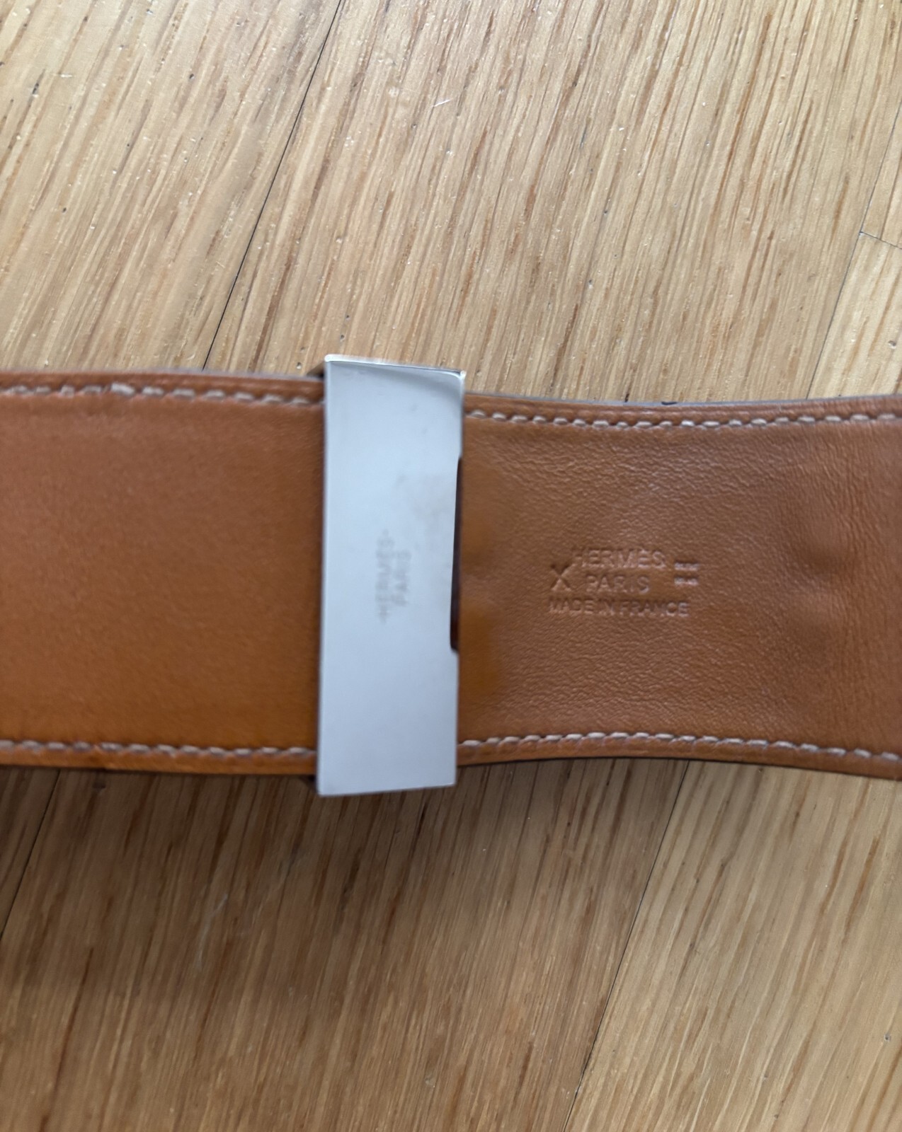 Hermès Collier de Chien Lizard Leather Genuine Leather Palladium Bracelet S