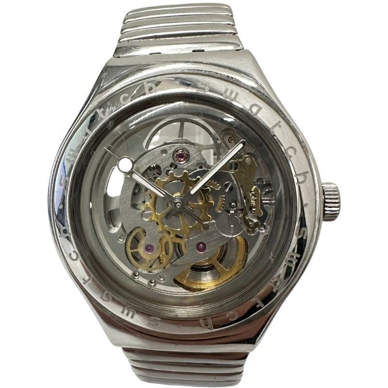 SWATCH Irony YAS100G Men’s Automatic Watch Skeleton Dial 35mm 1.38in Used
