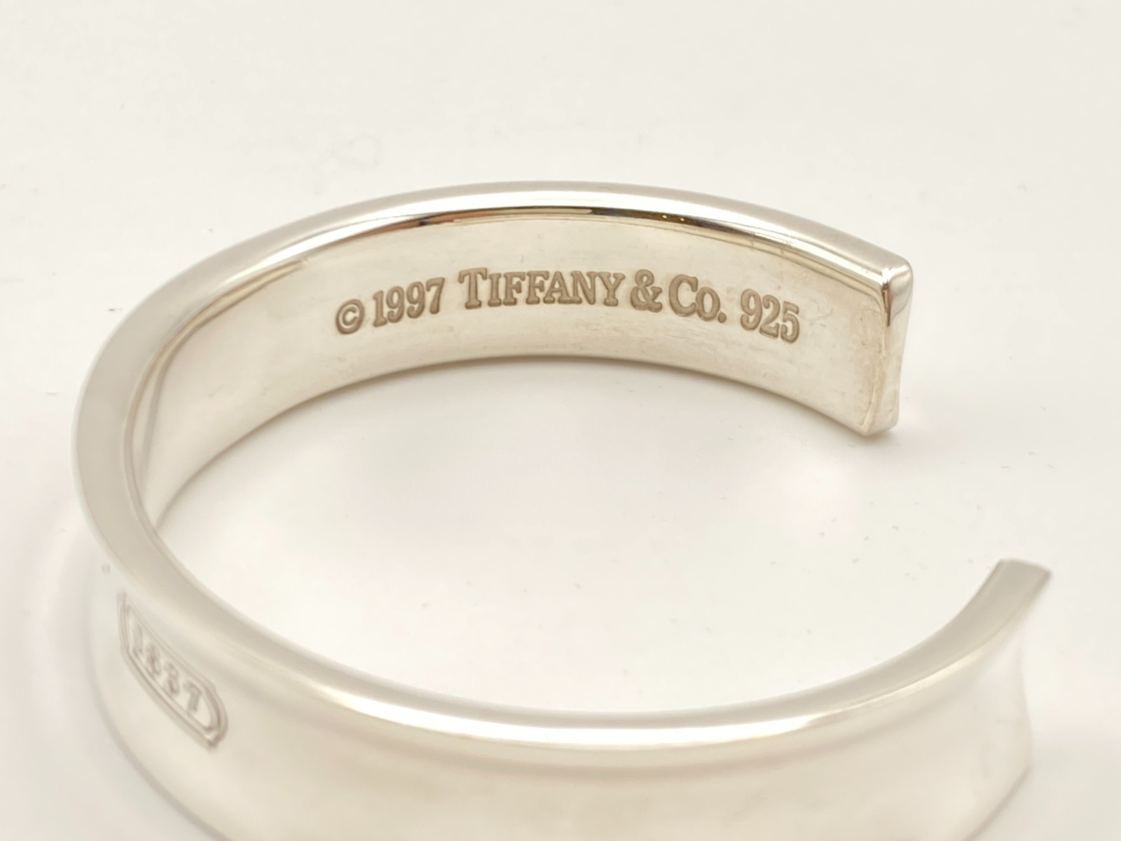 Tiffany & Co. 1837 Cuff Bangle Bracelet 6 1/4″ Silver 36.3g