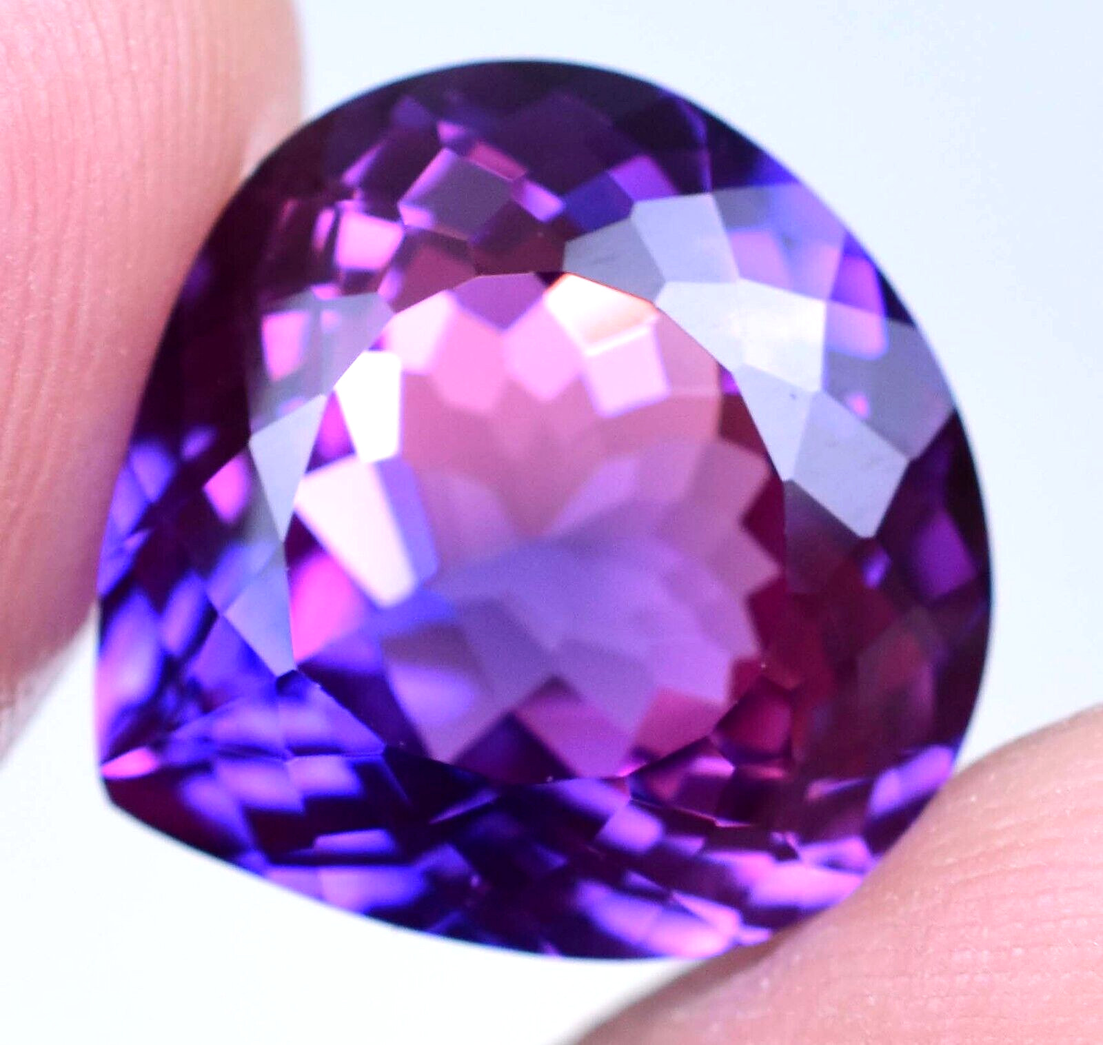 Natural Boysenberry Sapphire 16.60 Ct Pear Certified Flawless Loose Gemstone