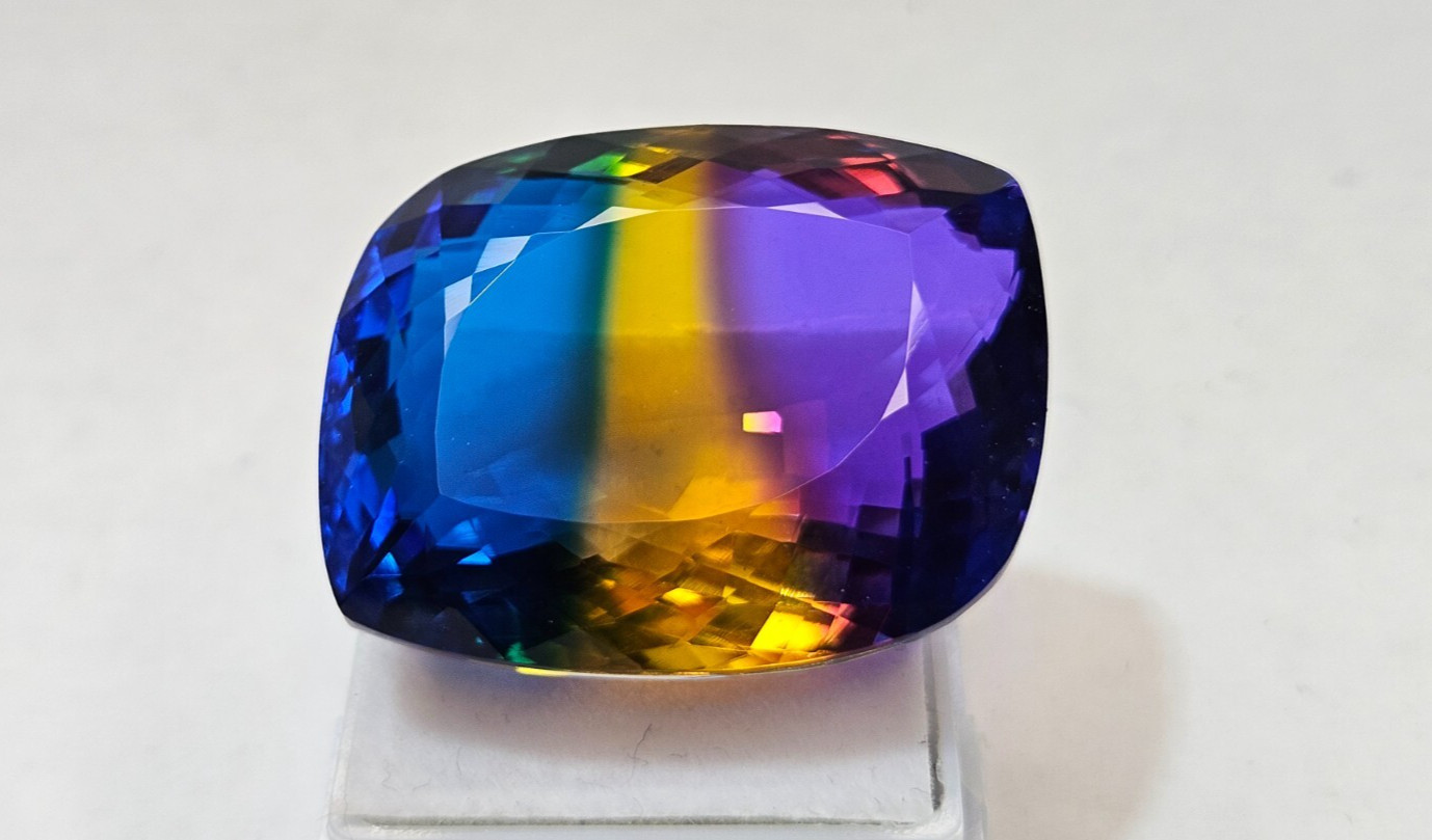 Bi-Colour Ametrine Natural Fancy Cut 90+ Ct Certified Loose Gemstone