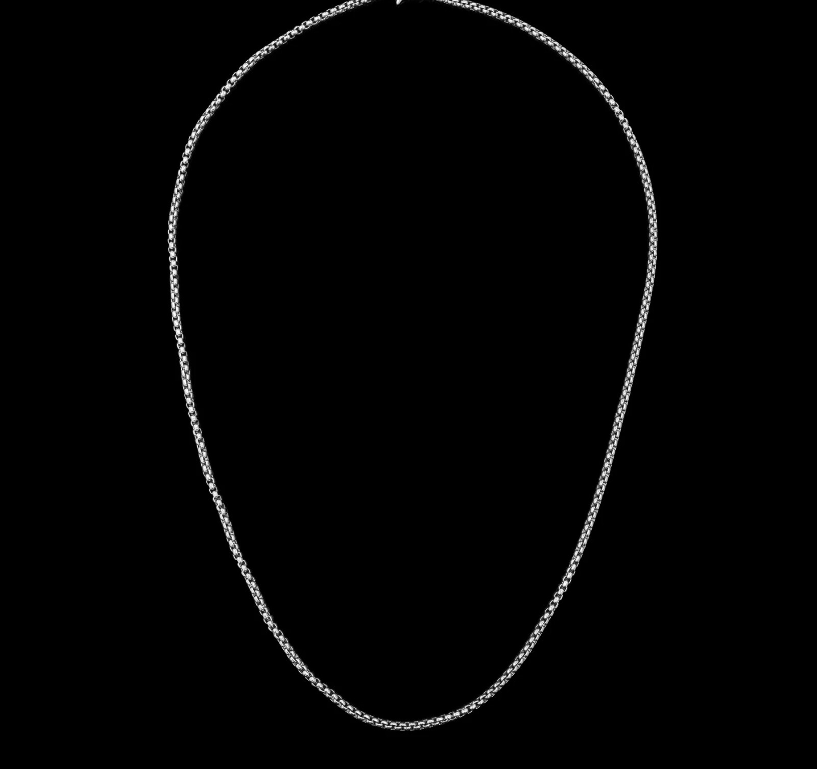 925 Italy Solid Sterling Silver Round Box Chain 2.5 mm 30 inches