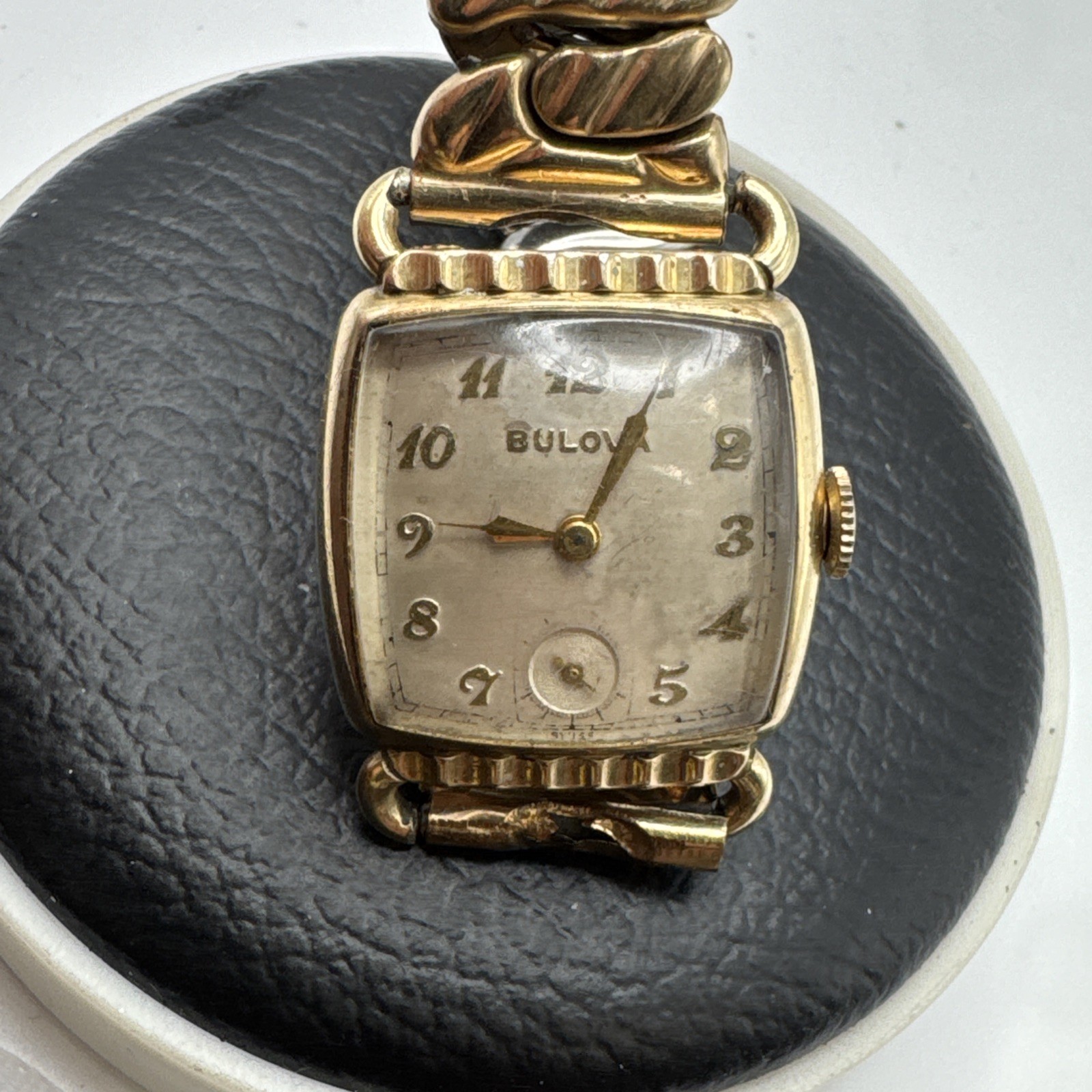 Vintage Bulova Director Men’s Watch 15 Jewel 10K RGP 10BC RUNS! 26mm Deco Tank
