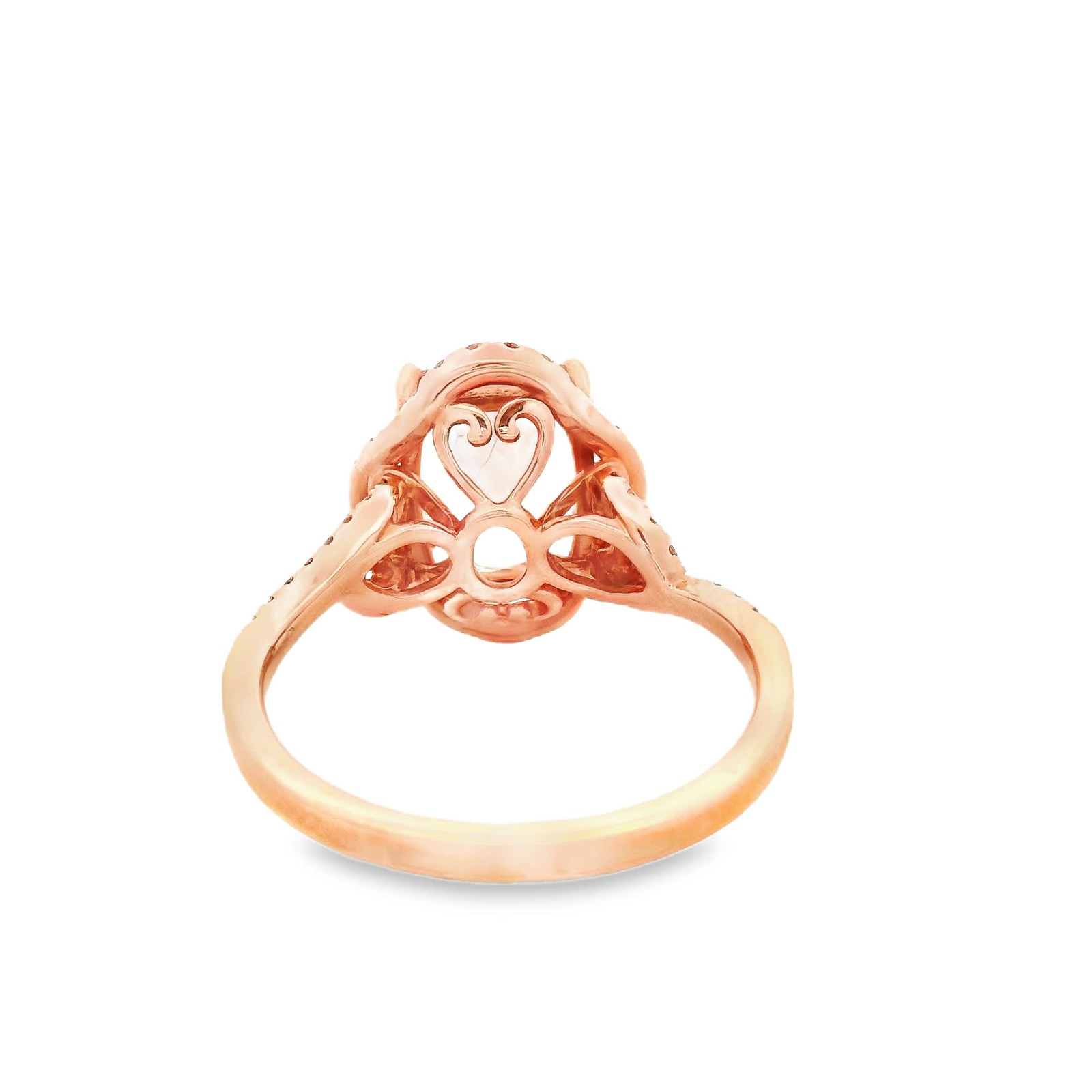 2.80ct Natural Morganite & Diamond Halo Ring, 14k Rose Gold, Size 7
