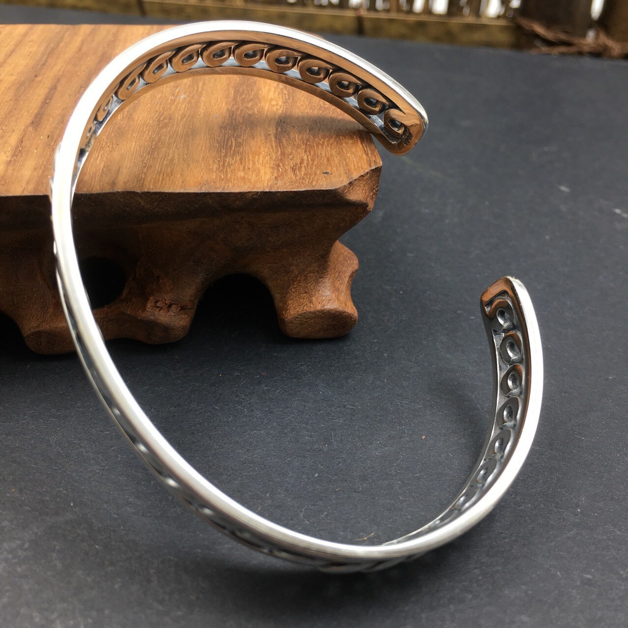 A25 Armspange Kringel Muster Sterling Silber 925