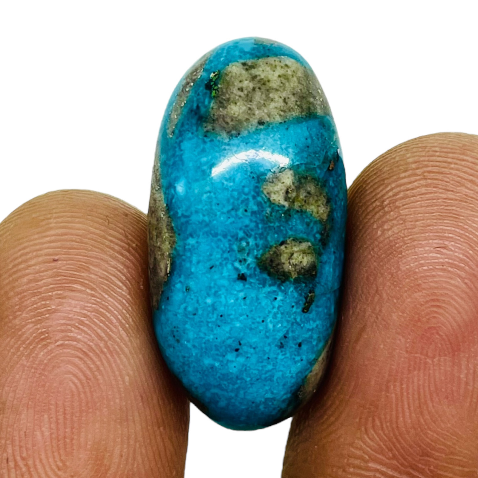 25 Cts Natural Turquoise 25×12.5mm Oval Blue Cabochon Loose Untreated Gemstone