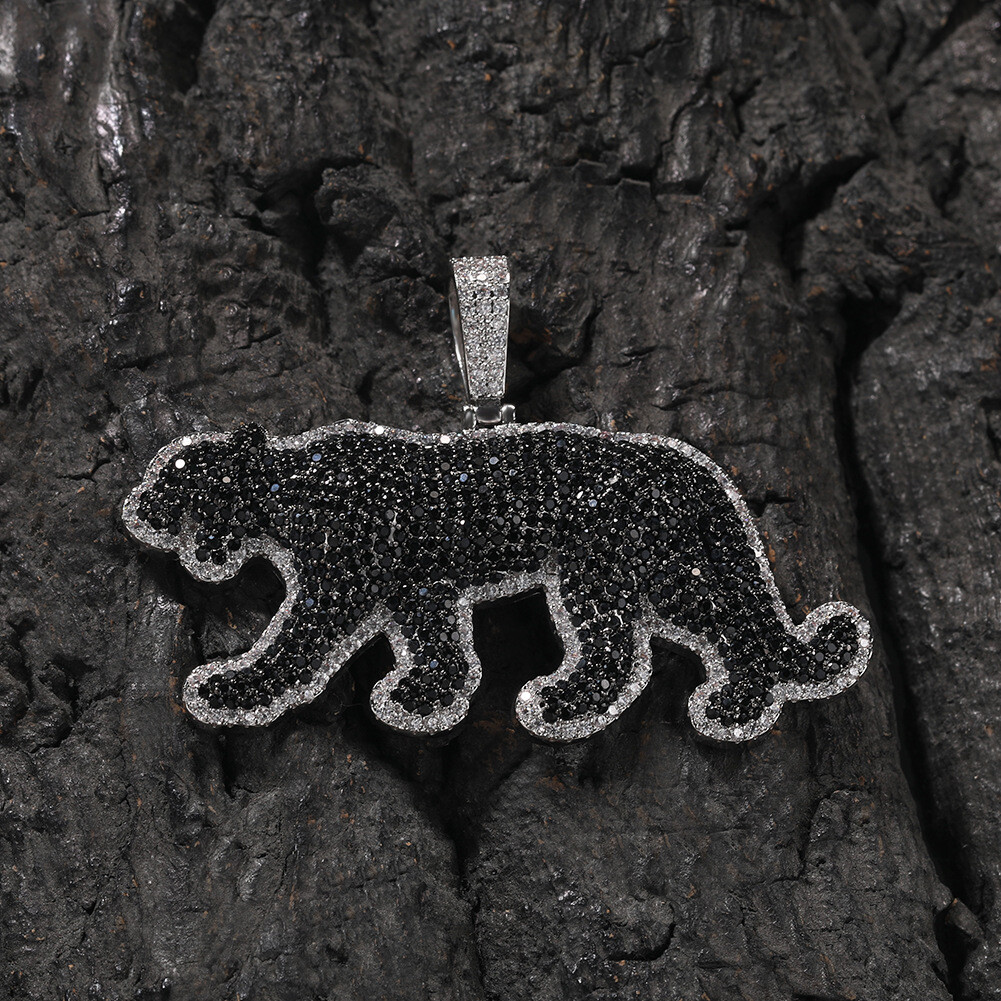 Hip Hop Jewelry Black Panther Pendant Necklace Gold Filled Rap Accessories Gifts