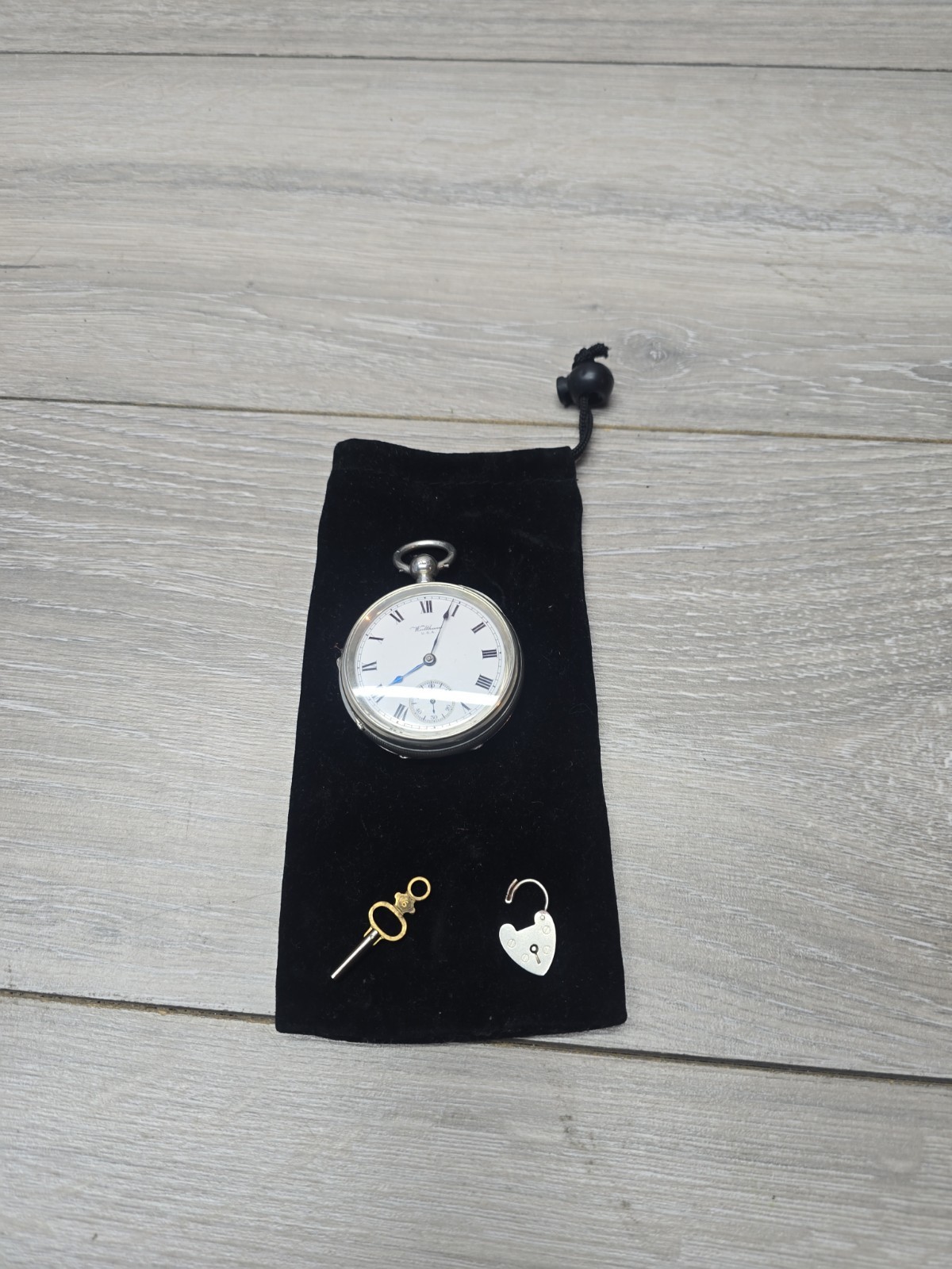 Solid Silver Cased American Waltham USA Traveler Pocket Watch 5cm Working