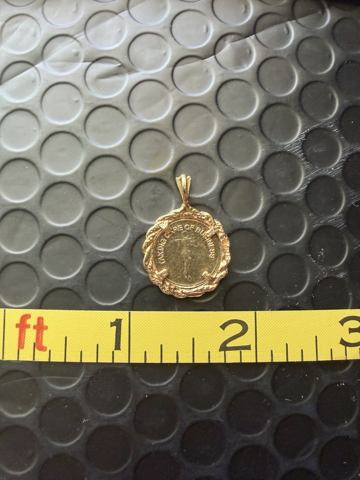 Vintage Elvis Presley Solid 14kt Gold TCB Pendant- 4.0 grams- Hallmarked