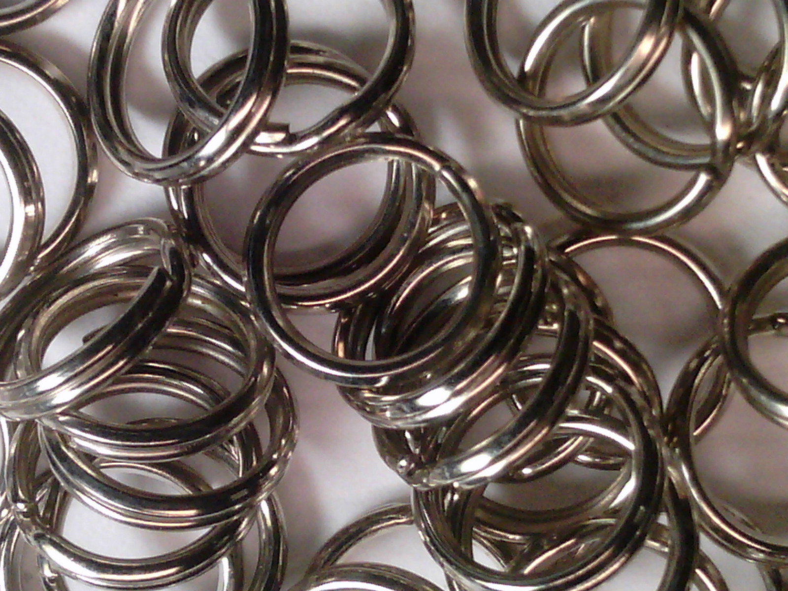 Vtg LOT SILVER METAL OPEN JUMP RING 10mm approx #013019c CLOSE OUT FINAL SALE