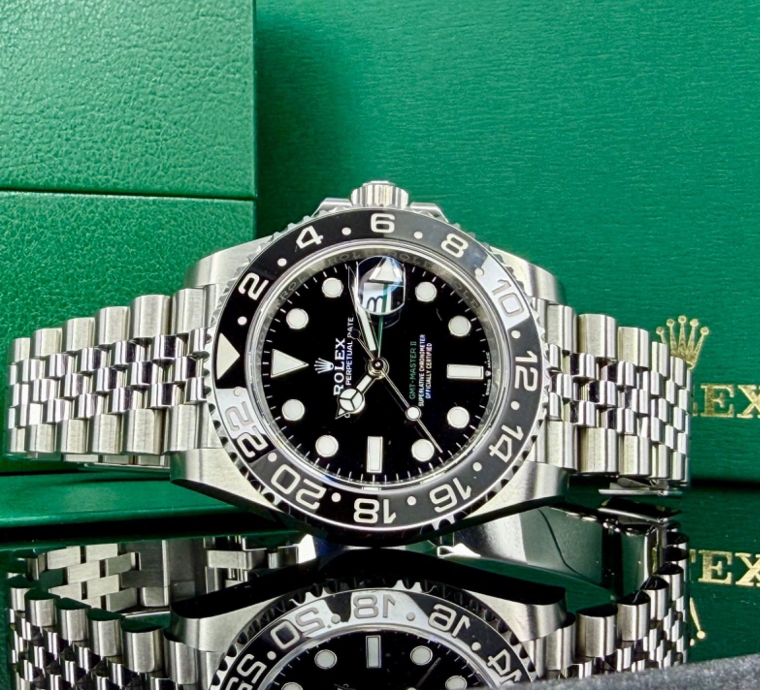 2026 Rolex GMT-Master II 126710GRNR Bruce Wayne Jubilee Unworn Full Set sticker