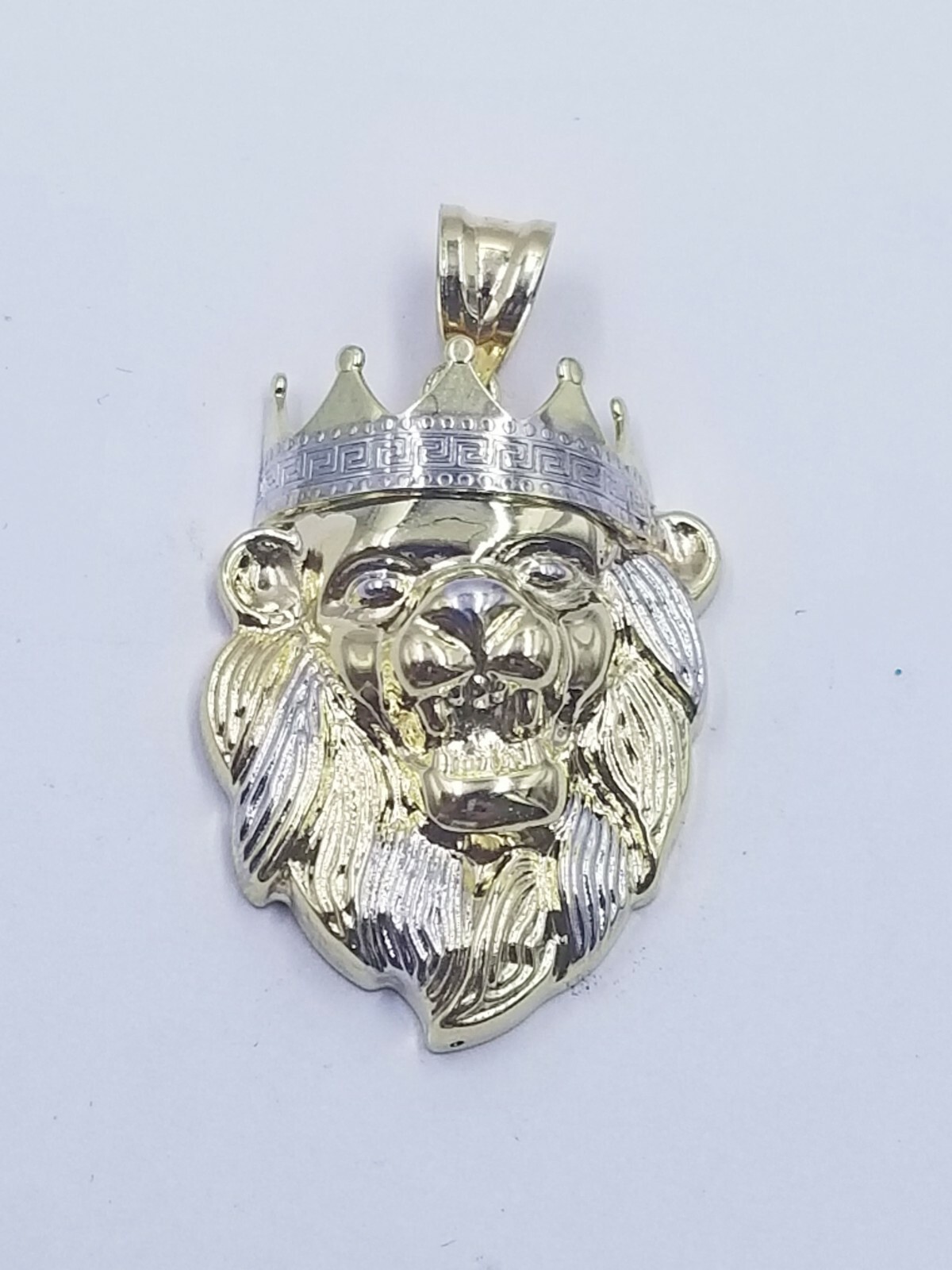 10k Gold Crown Lion Head Charm Diamond Cut 2.5mm 18″ 20″ – 26″ Rope Chain