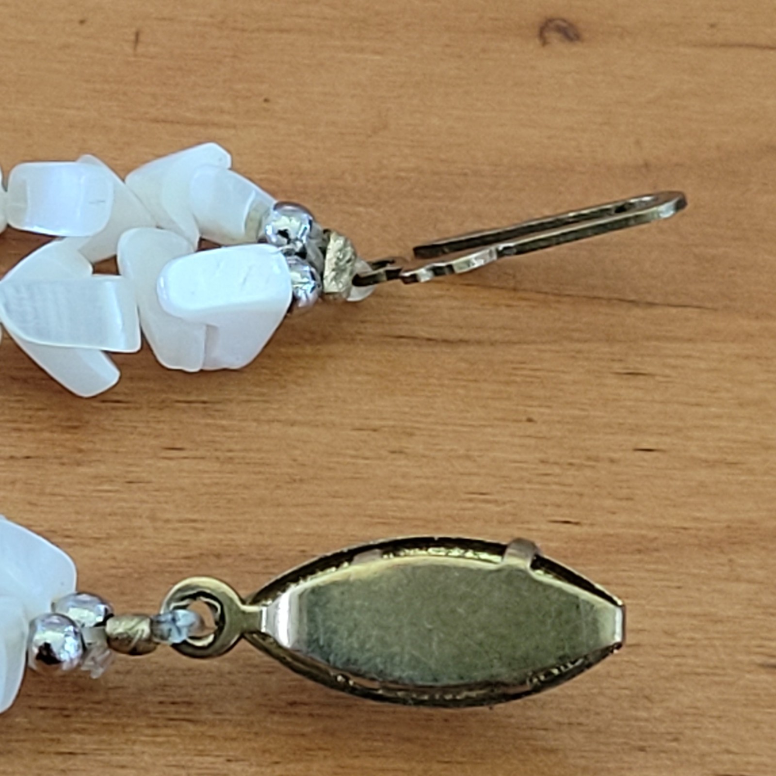 Vintage Mother of Pearl Lady Face Necklace Shell Inlay 28in 84g Multi Strand