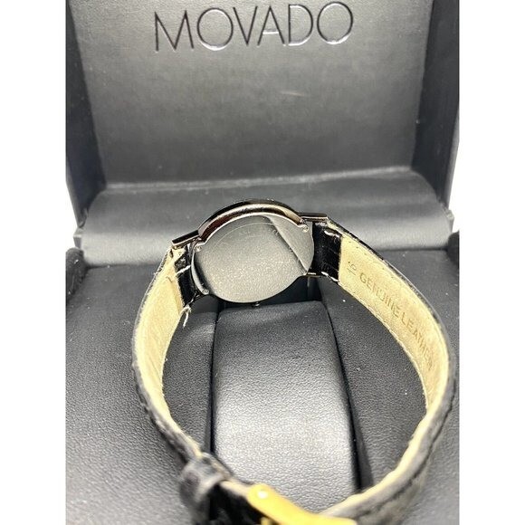 Movado Museum Ultra slim Thin Black Dial Quartz Watch 84.C6.882.2A
