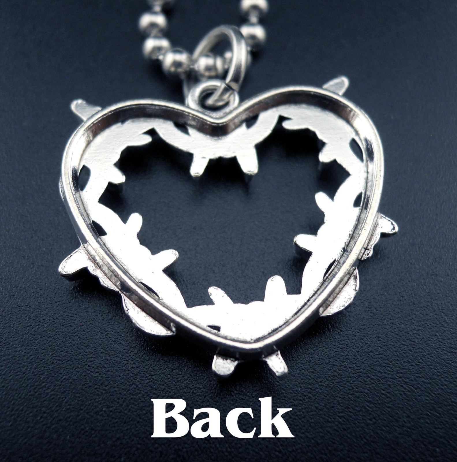Barbed Wire Heart Necklace Stainless Chain New Barb Wire Pendant