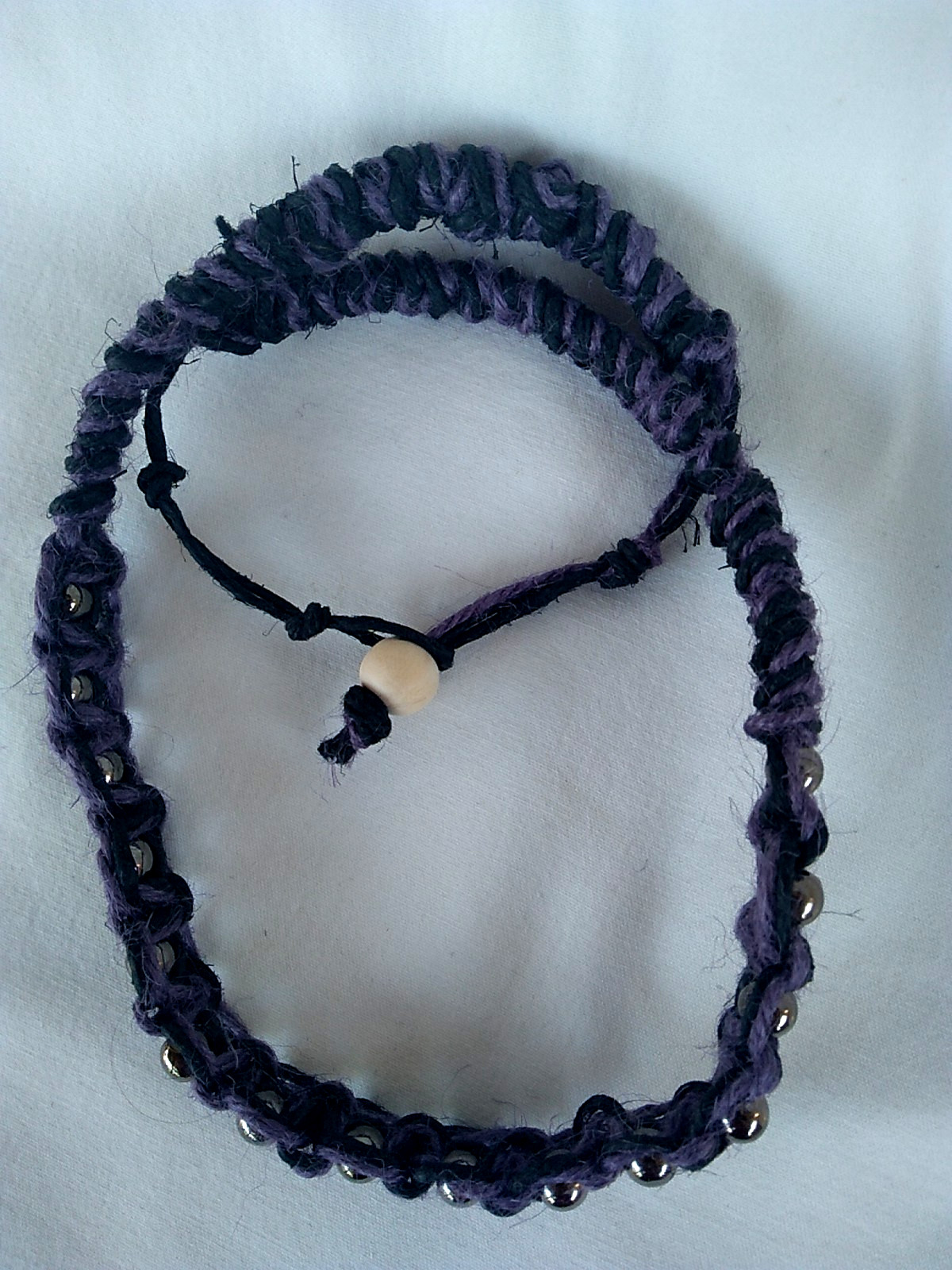 HEMP SURFER SKATER HIPPIE NECKLACE 24″ Unisex Boho Beaded Macrame USA Seller