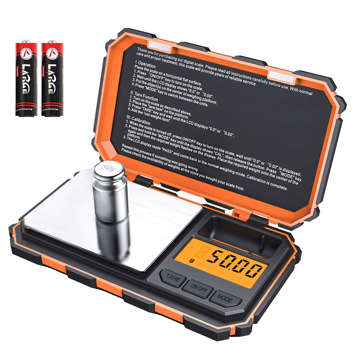 AMIR Digital Pocket Scale, Gram Scale 200G/0.01G, 6 Units Conversion Smart Scale