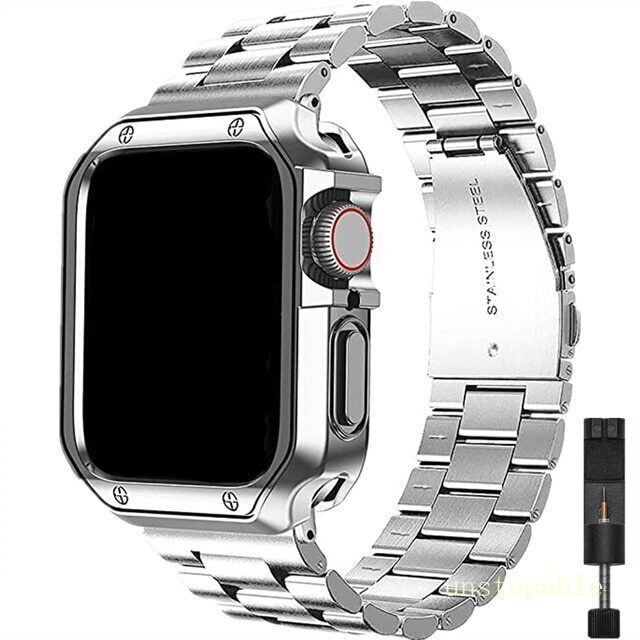 Case+Stainless Steel Metal Strap for Apple Watch Series 11 10 9 8 7 6 SE Ultra 3
