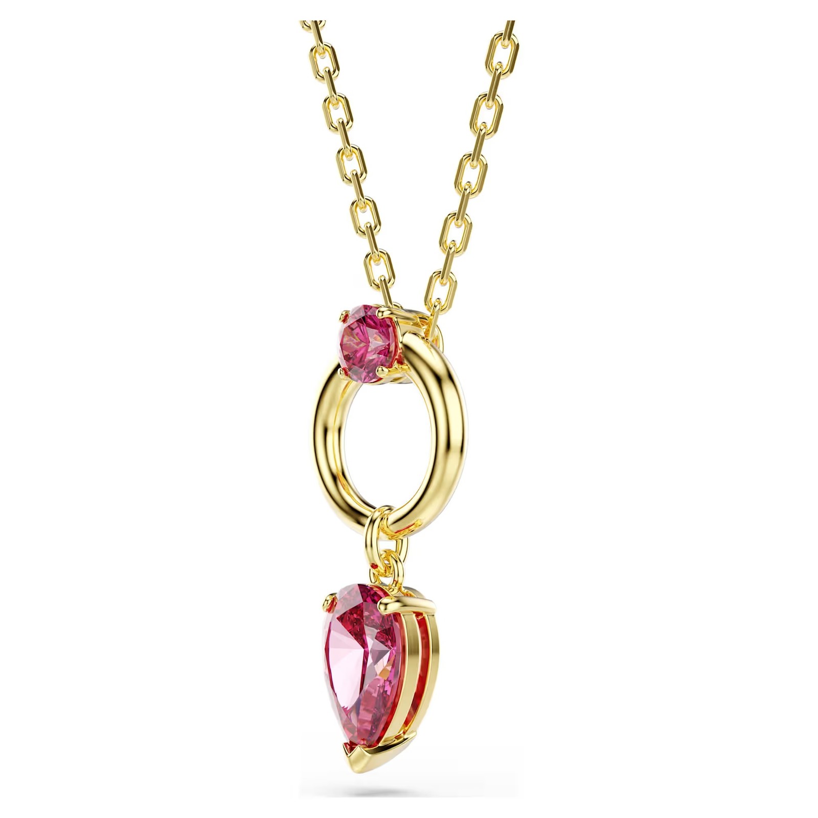 Swarovski Zirconia Mesmera Pendant, Mixed Cuts, Red, Gold Tone Plated 5732487