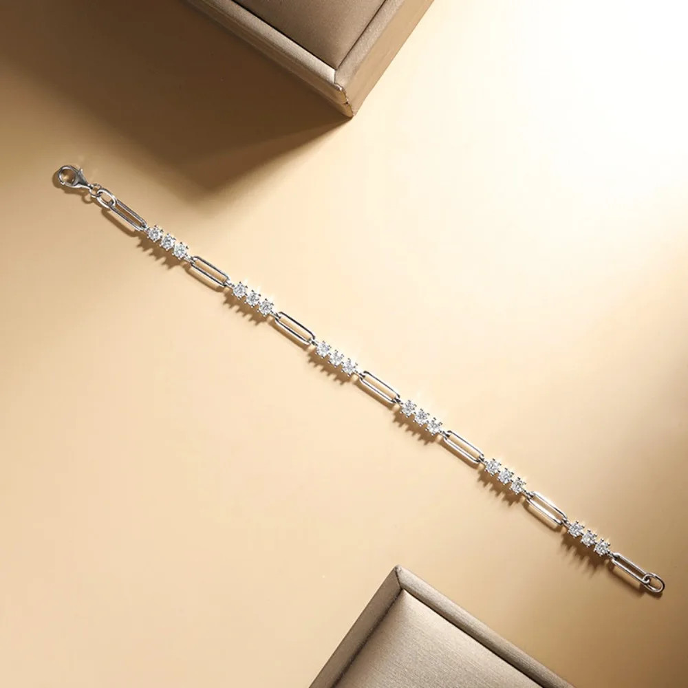1.8ct Round Cut Lab‑Created Diamond Test Pass VVS1/D/Excellent 18K Gold Bracelet
