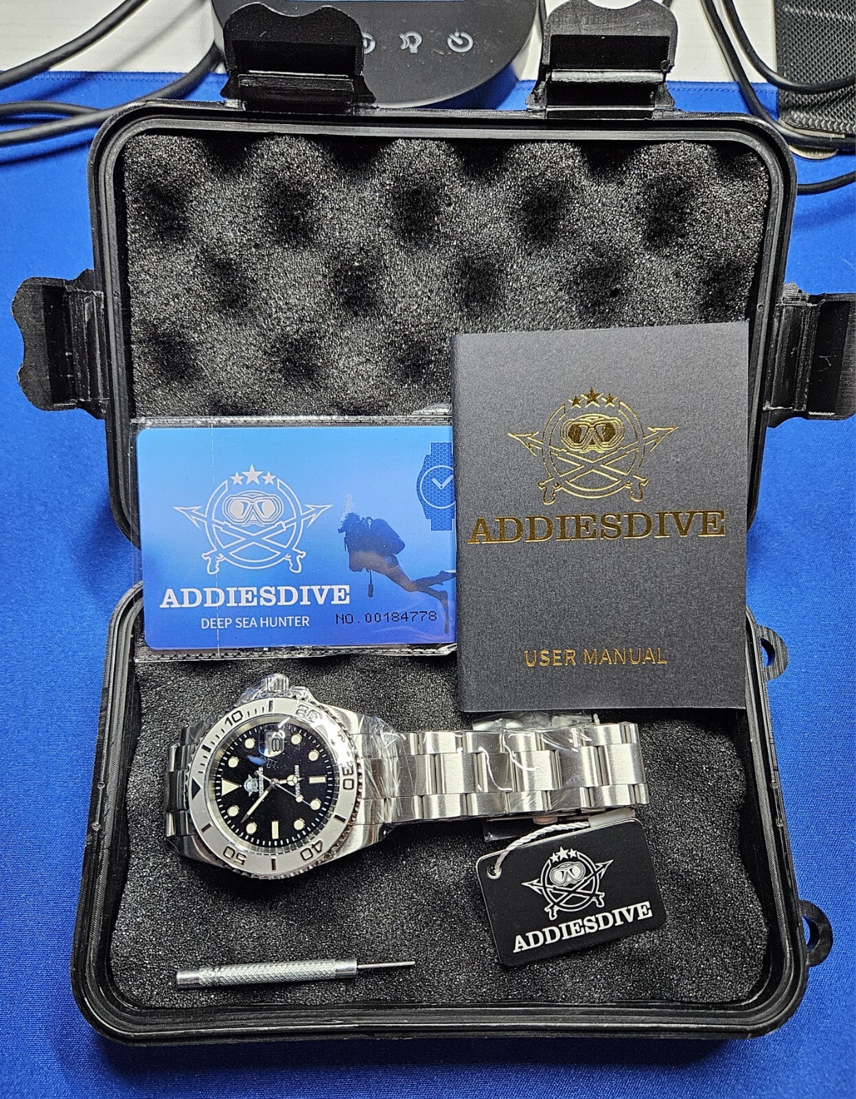 Addiesdive Yacht-Master Quartz Diver 200M Watch Stainless Steel Silver
