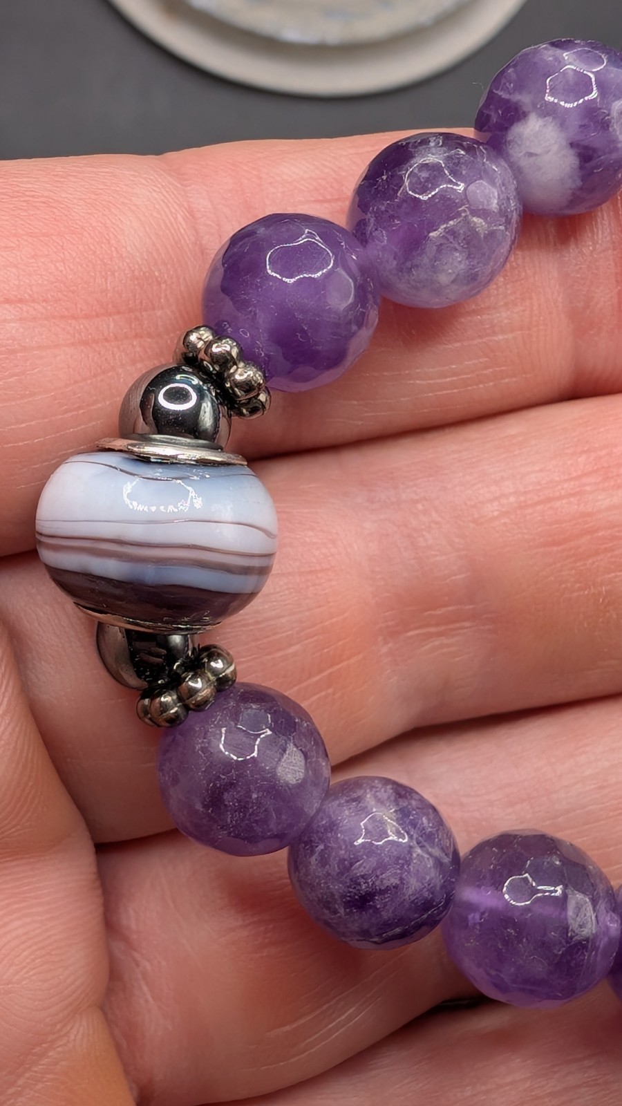 Bronzite, Jasper 8mm Natural Stone Beaded Stretch Bracelet (17cm) S/M Wrist