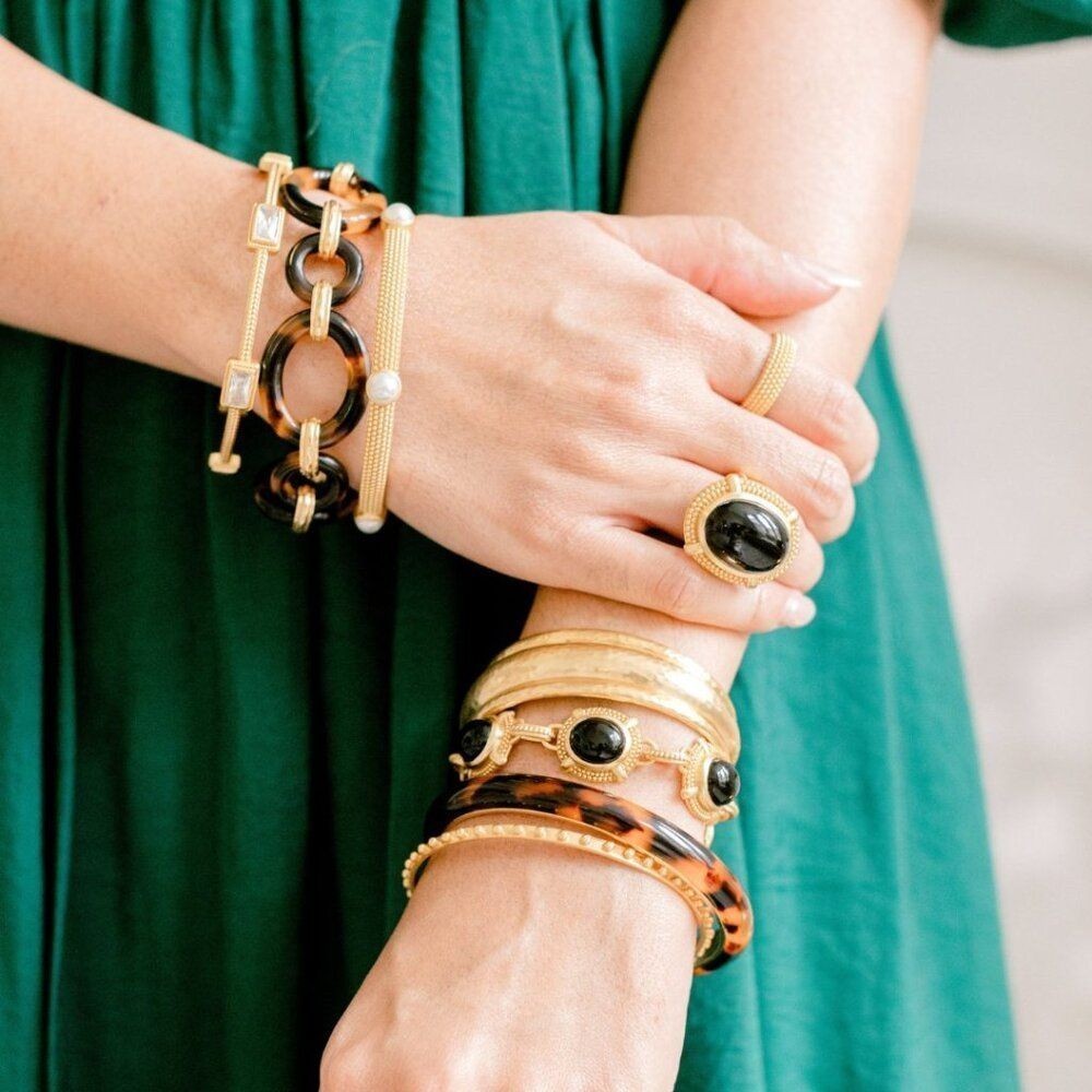 Julie Vos Madison Tortoiseshell Gold Bracelet