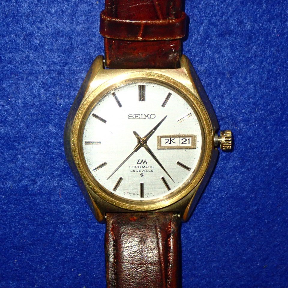 SEIKO Vintage 1971 JDM Load Matic 25J 5606-7010 Day Date KANJI Dial 37mm Linen