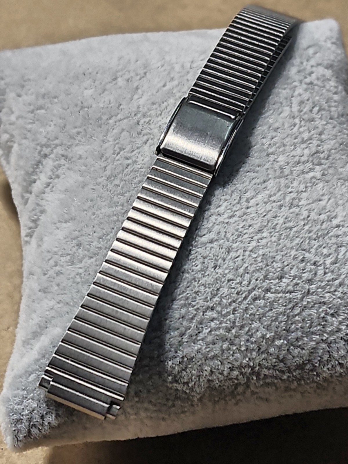 Ladies Vintage NOS Speidel 10-13mm 2 Piece Stainless Sliding Clasp Watch Band