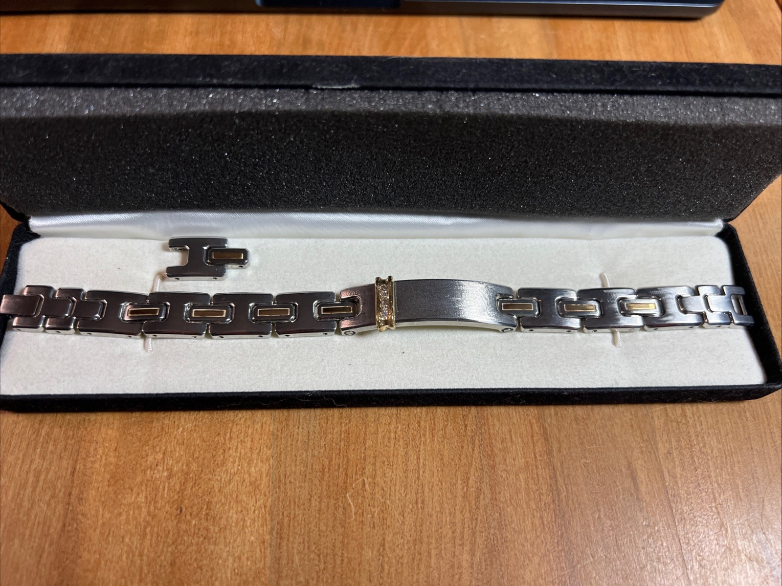 Stainless Steel 14k with Diamonds Men’s Bracelet
