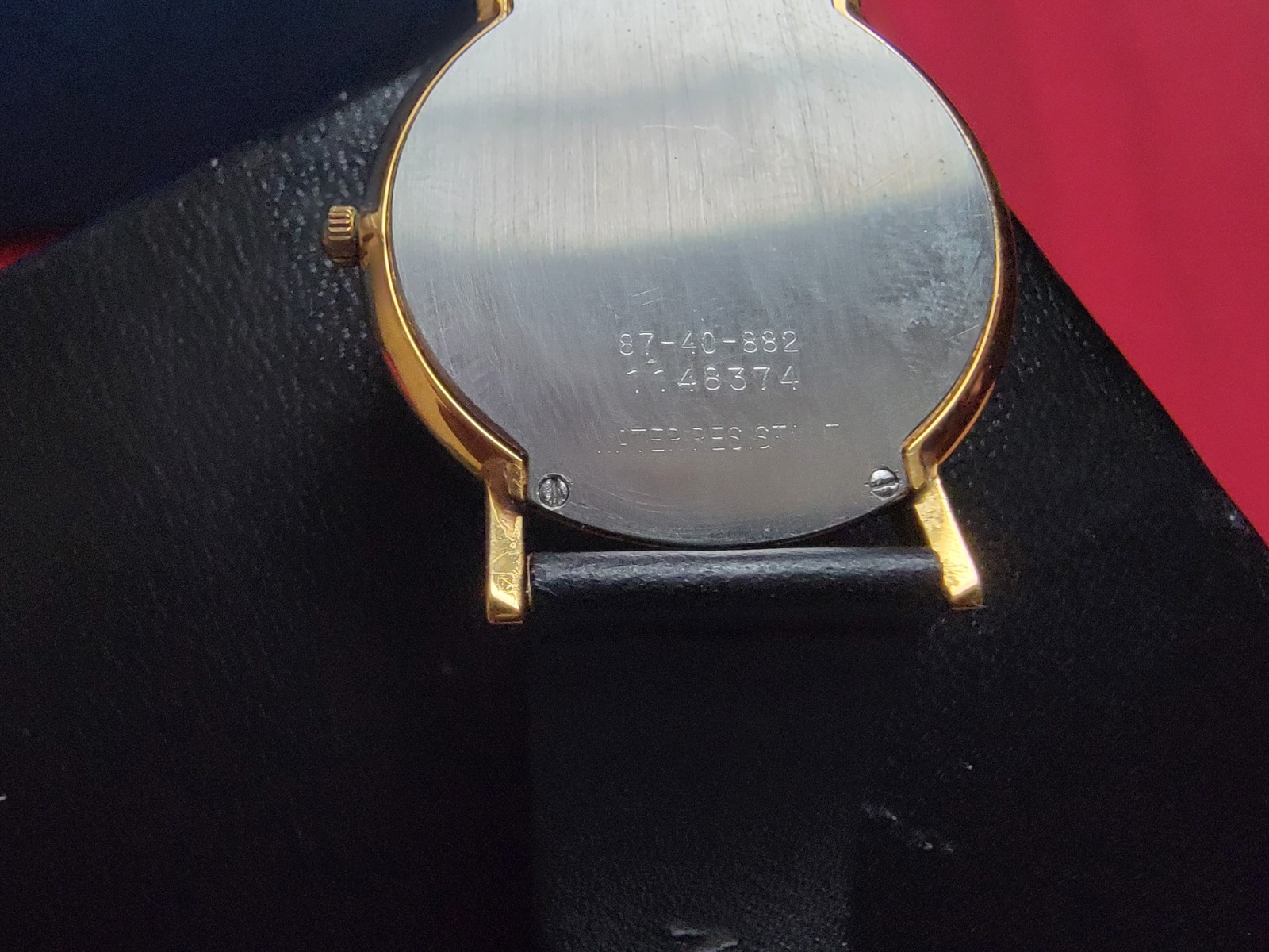 RARE Vintage Mens Movado SAPPHIRE 31mm THIN BLUE MOTHER of PEARL 87-40-882