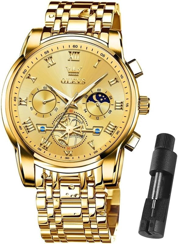 Classic Quartz Watch for Men – Stylish Stainless Steel with Luminous Feature
